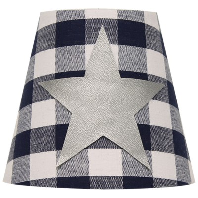 Abat-jour silver star noir et blanc pour lampe (13 x 14 cm)