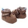 Chaussons � velcro chocolat