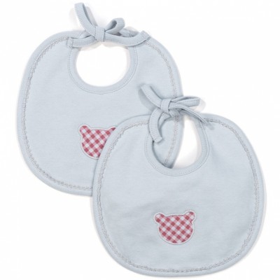 Lot de 2 bavoirs motif à carreaux english rose
