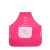 Tablier brod� ''Aussi jolie que maman'' fuchsia et blanc