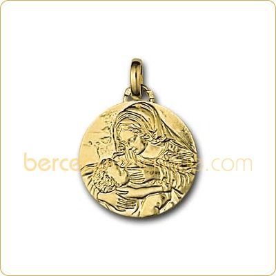 M�daille Vierge Coussin Vert (or jaune) par La Monnaie de Paris