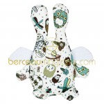 Petit doudou hochet Ange lapin liberty b�b�tes (12cm) - Trousselier