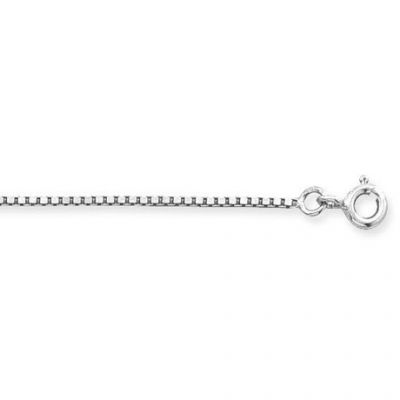 Cha�ne maille v�nitienne 45 cm (or blanc 750�)  par Berceau magique bijoux