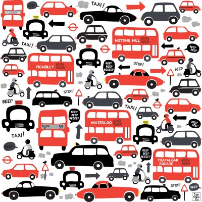 Tableau what a traffic! by laëtitia ho (30 x 30 cm)