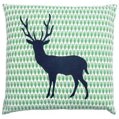 Coussin cerf vert (50 x 50 cm)