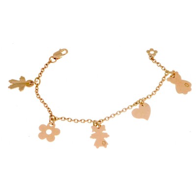 Bracelet � breloques le monde de Lou 5 petits motifs (taille maman) par Loupidou