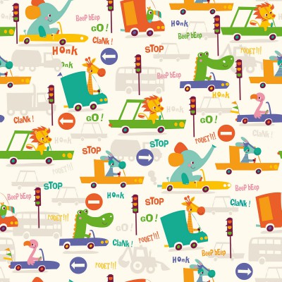 Papier peint rush hours urban city don't stop by véronique petit