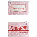 Mini pochette � maquillage rose personnalisable - Les Griottes