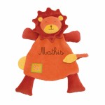 Doudou attache t�tine lion personnalisable Les Loustics - Moulin Roty