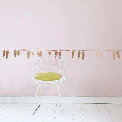 Frise adhésive plumes bronze (5 m)