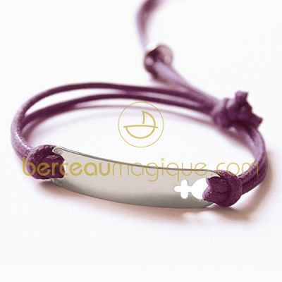 Bracelet ''I am'' Fille (Or blanc) par Mikado
