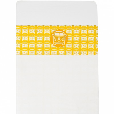 Drap de berceau little van jaune (80 x 100 cm)