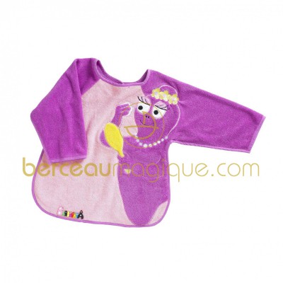 Bavoir 1er �ge � manches Barbamama violet par Babycalin