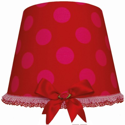 Abat-jour candy colours rouge pour lampe (35 x 28 cm)