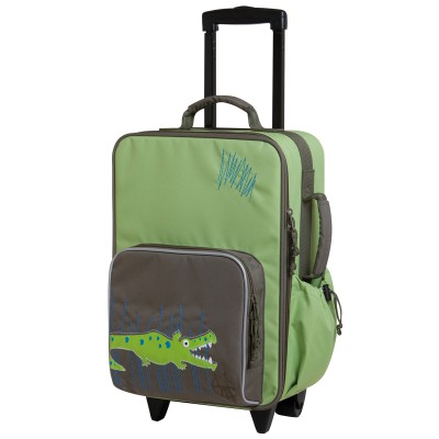 Valise trolley Croco vert par L�ssig