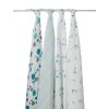 Lot de 4 maxi-langes Pois bleu