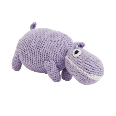Peluche crochet Hippo lilas par Sebra
