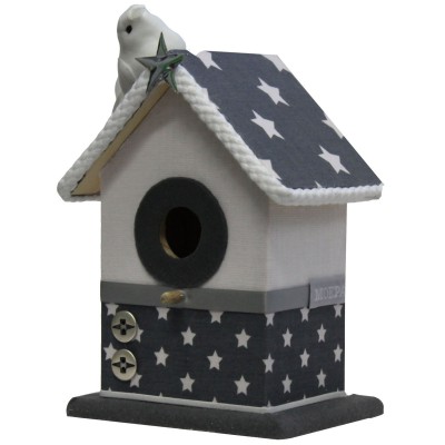 Cabane à oiseaux silver star étoile (12 x 9 x 16 cm)