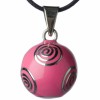 Bola fuchsia volutes argent