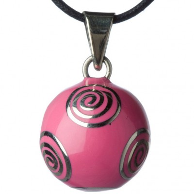 Bola fuchsia volutes argent par Babylonia