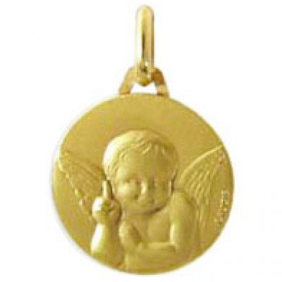 M�daille Petit Loupiot sage (or jaune) par A.Augis