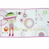 Frise papier peint Scrapbook rose