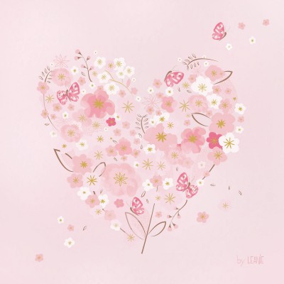 Tableau cherry blossom by leanie coeurs en fleurs (40 x 40 cm)