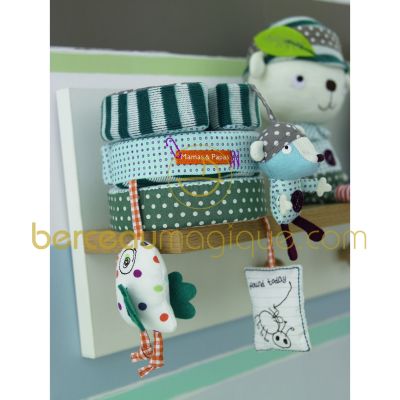 Doudou ourson Scrapbook bleu par Mamas and Papas