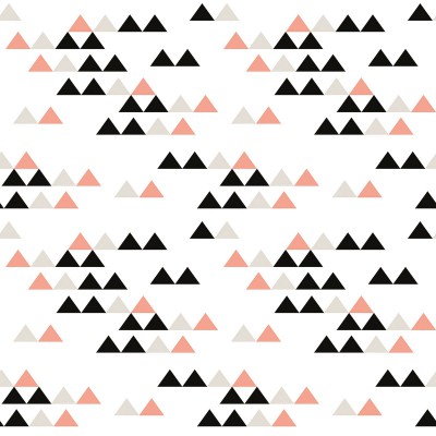 Papier peint série de triangles corail by claudia soria (2,5 m)