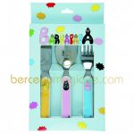 Set de 3 couverts Barbapapa (pastel) - Petit Jour Paris