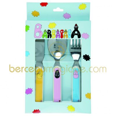Set de 3 couverts Barbapapa (pastel) par Petit Jour Paris