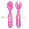 Lot de 2 couverts pour b�b� rose