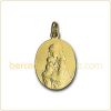 Grande M�daille ovale Vierge � l'enfant de Roty (or jaune)