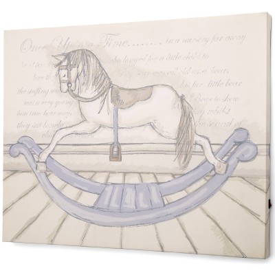 Tableau cheval à bascule il était une fois (50 x 40 cm)