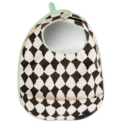 Bavoir graphic grace plastifié avec poche de récupération
