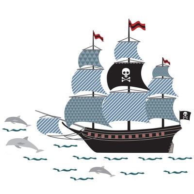 Sticker bateau de pirates