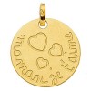 M�daille ''maman je t'aime'' (or jaune 750�)
