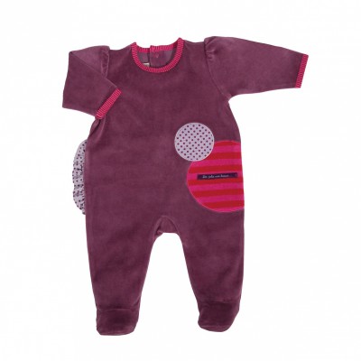 Pyjama parme Les jolis pas beaux (6 mois) par Moulin Roty