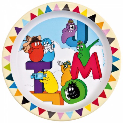 Assiette plate alphabet barbapapa