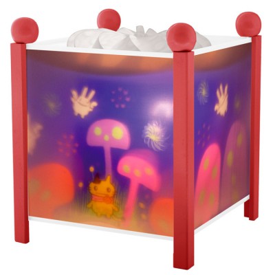 Lanterne magique ''les anges lapin'' rouge