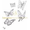 Stickers mural Les papillons bleu (28 x 27 cm)