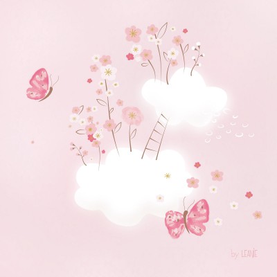 Tableau cherry blossom by leanie nuages en fleurs (30 x 30 cm)