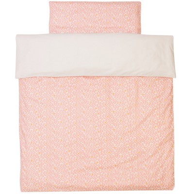 Housse de couette + taie pour berceau pebble pink (80 x 80 cm)