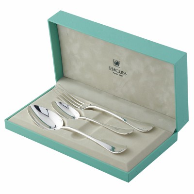 Coffret couverts Baguette (3 pi�ces, m�tal argent�) par Ercuis
