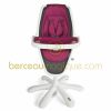 Chaise haute Loop assise framboise / ch�ssis blanc 