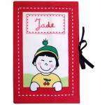 Prot�ge-carnet de sant� rouge personnalisable - Les Griottes