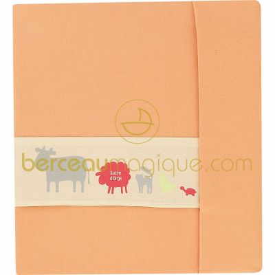 Parure drap + taie pour lit b�b� Corail, rouge & co par Sucre d'orge