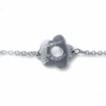 Gourmette b�b� marguerite (Or blanc) - Loupidou