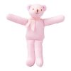 Doudou Ours hochet rose (20 cm)