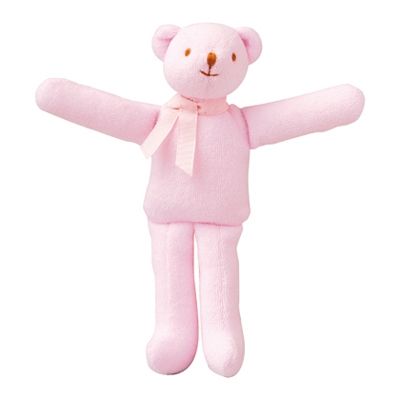 Doudou Ours hochet rose (20 cm) par Trousselier